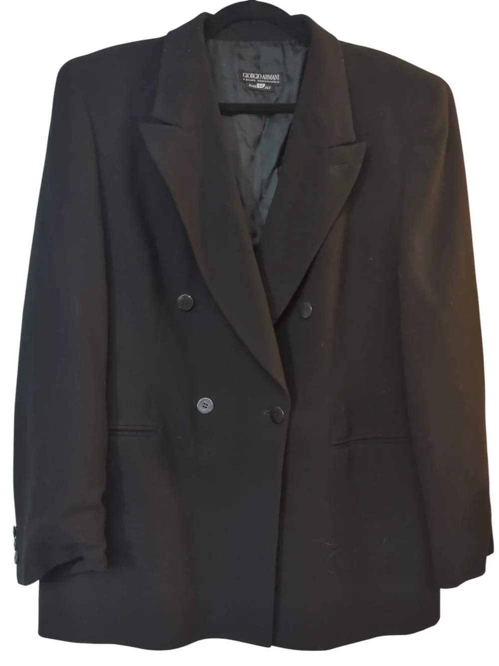 VINTAGE Giorgio Armani Black Label Borgo Nuovo 21 Blazer - Italy - Sz 50 (US 40) - Picture 1 of 9